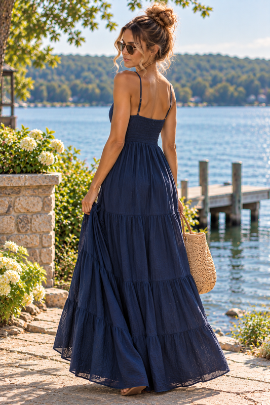 Bellamais Lakeside Navy Maxi Dress